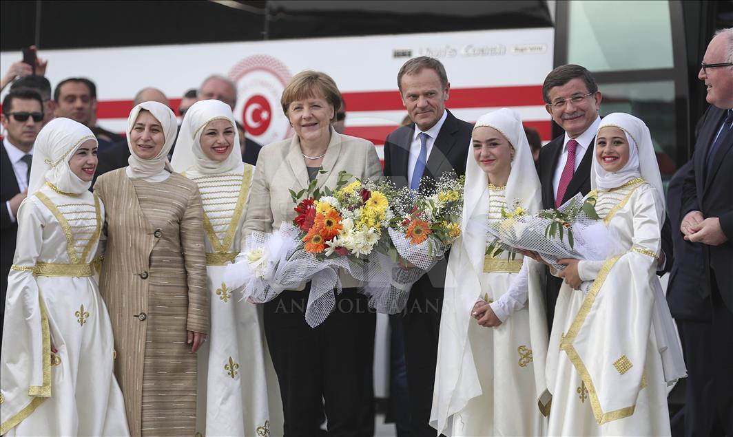 Davutoğlu ve Merkel Gaziantep'te