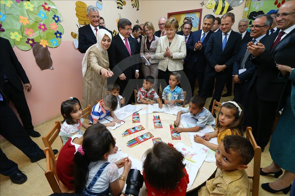 Başbakan Davutoğlu ve Almanya Başbakanı Merkel Gaziantep' te