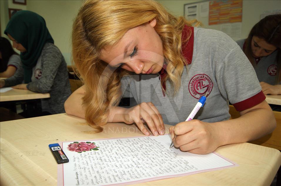 Öğrencilerden şehit annelerine mektup