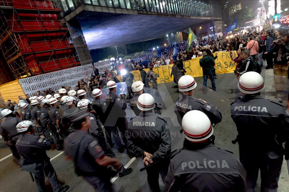 Demonstration against Michel Temer in Sao Paulo