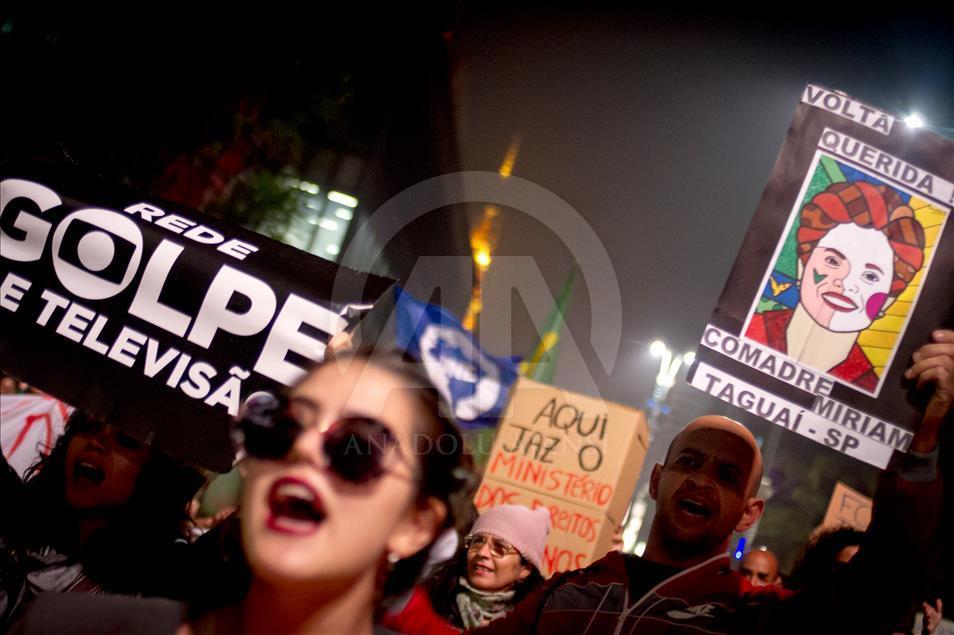 Demonstration against Michel Temer in Sao Paulo