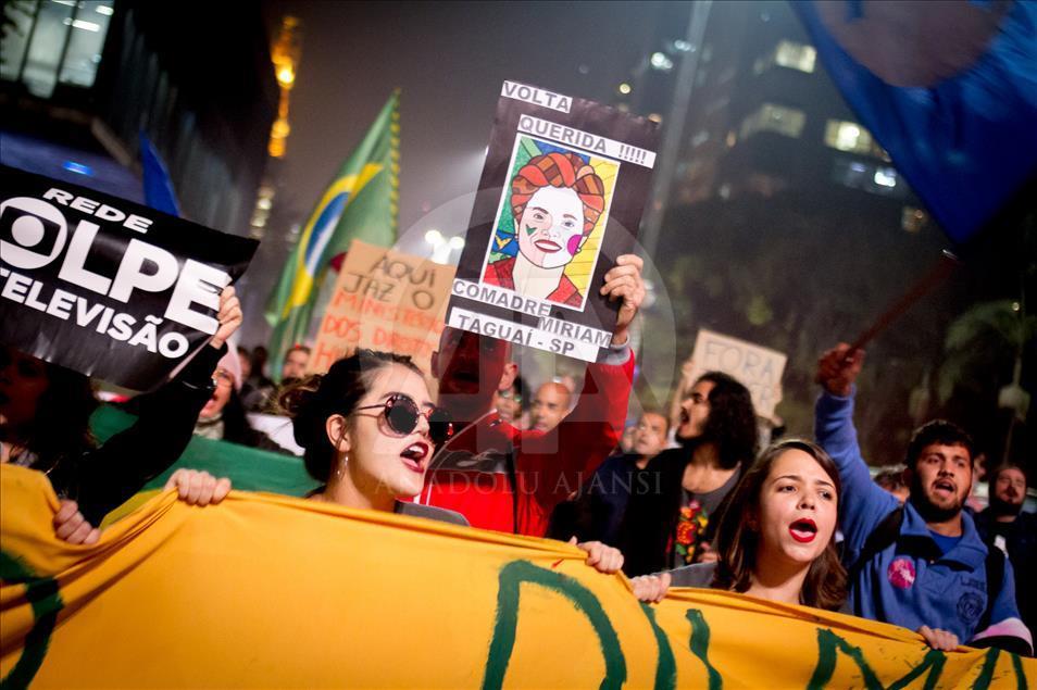Demonstration against Michel Temer in Sao Paulo