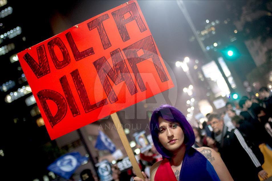 Demonstration against Michel Temer in Sao Paulo