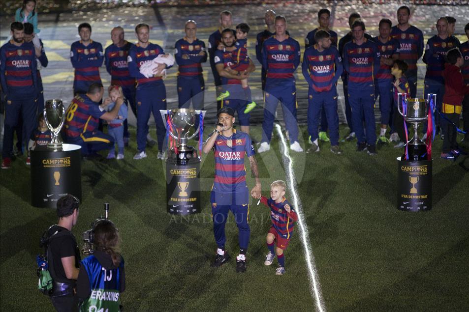 Barcelona Şampiyonluk ve Kral Kupası kutlamaları