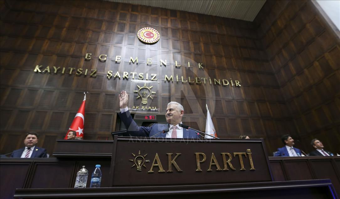 AK Parti Genel Başkanı ve Başbakan Yıldırım ilk grup toplantısını yaptı 