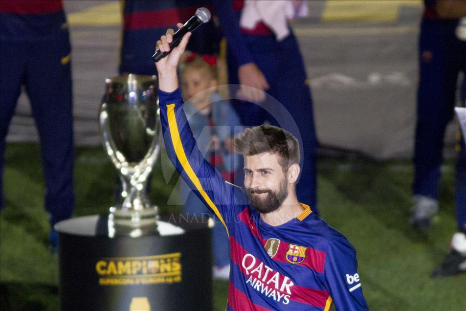 Barcelona Şampiyonluk ve Kral Kupası kutlamaları