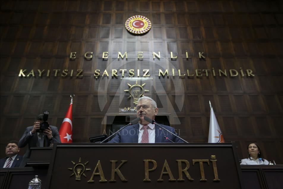 AK Parti Genel Başkanı ve Başbakan Yıldırım ilk grup toplantısını yaptı 