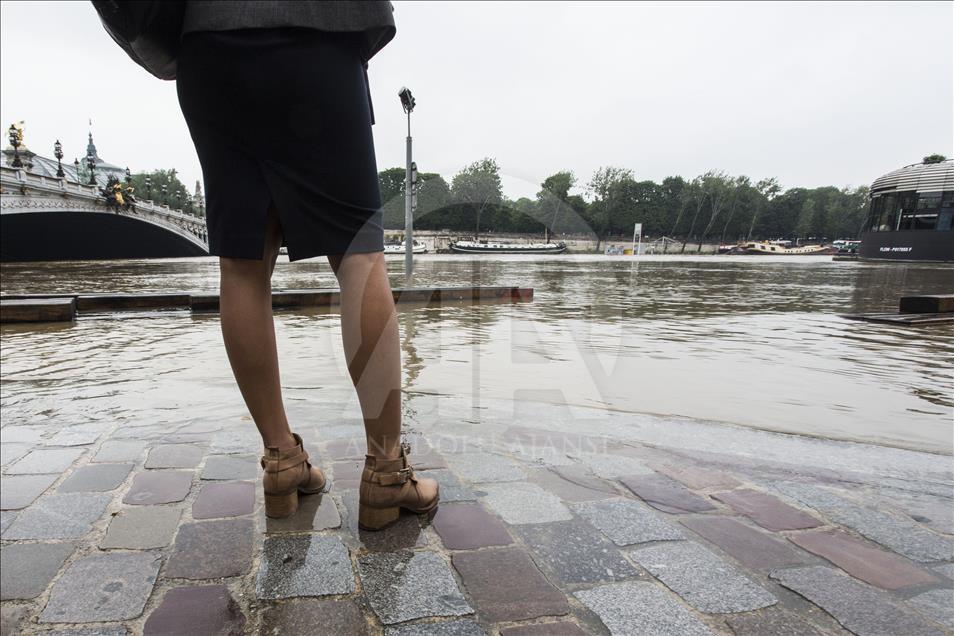 PARIS, FRANCE - JUNE 01: Seine river flood 