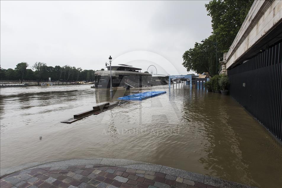 PARIS, FRANCE - JUNE 01: Seine river flood 