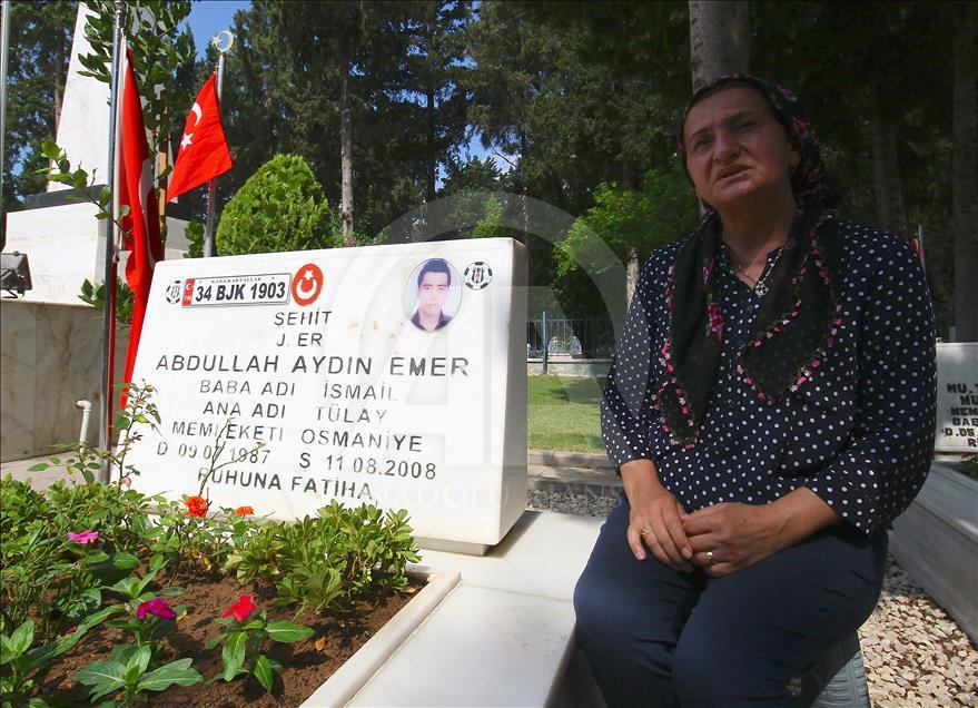 Bayram öncesi şehitliklere ziyaret