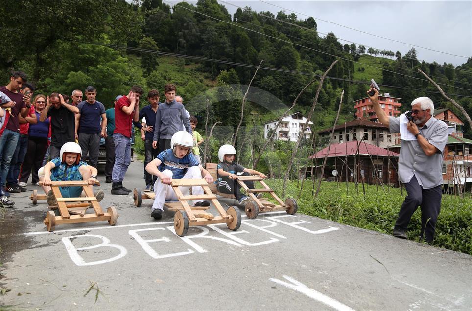 6. Geleneksel "Laz Ralli" tahta araba şenliği yapıldı