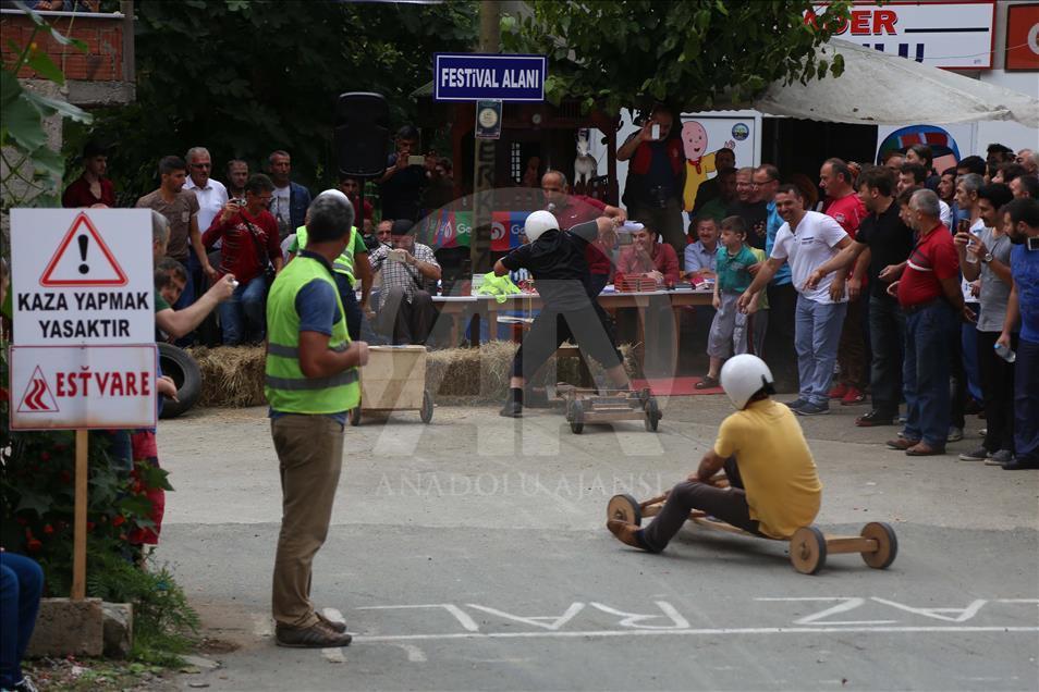 6. Geleneksel "Laz Ralli" tahta araba şenliği yapıldı