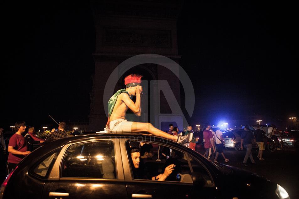 Paris'teki Portekizli taraftarlar Avrupa Şampiyonluğu'nu kutladı
