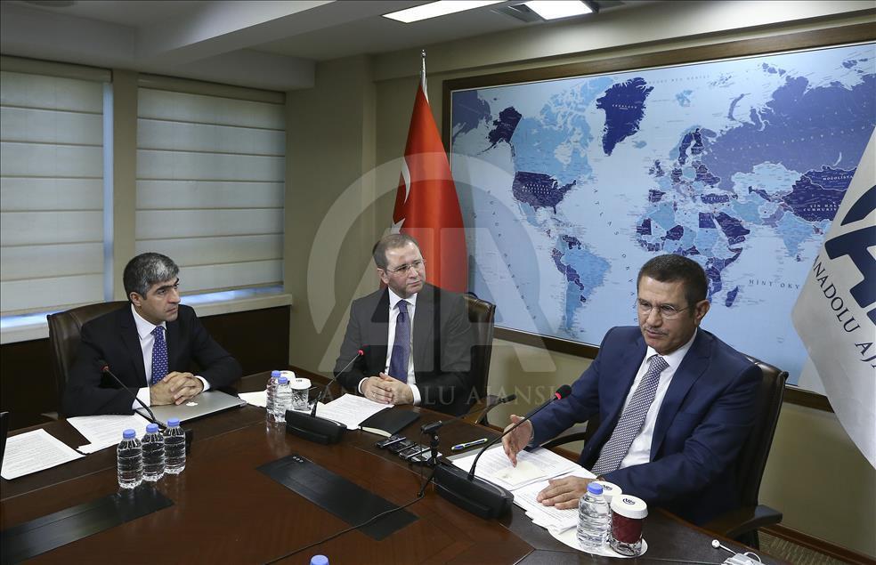 Başbakan Yardımcısı Nurettin Canikli, AA Editör Masası'nda