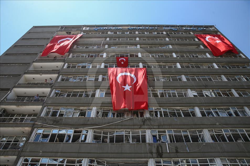 Tahrip edilen Ankara Emniyet Müdürlüğü basına açıldı