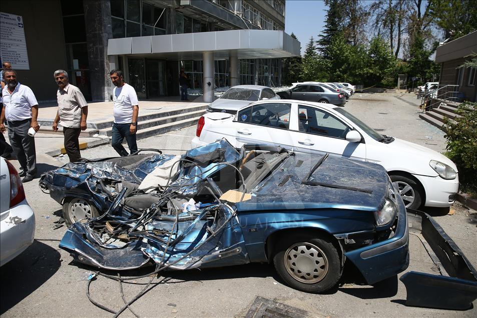 Tahrip edilen Ankara Emniyet Müdürlüğü basına açıldı