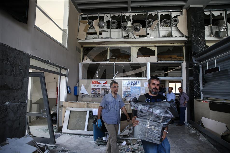 Tahrip edilen Ankara Emniyet Müdürlüğü basına açıldı