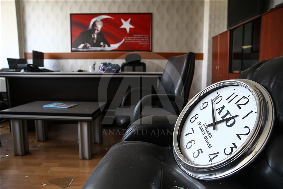 Tahrip edilen Ankara Emniyet Müdürlüğü basına açıldı