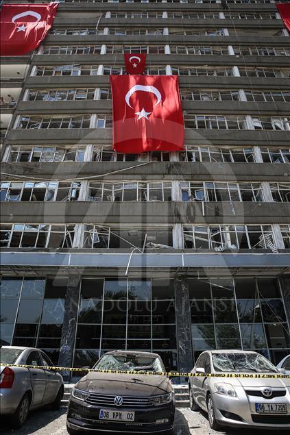 Tahrip edilen Ankara Emniyet Müdürlüğü basına açıldı