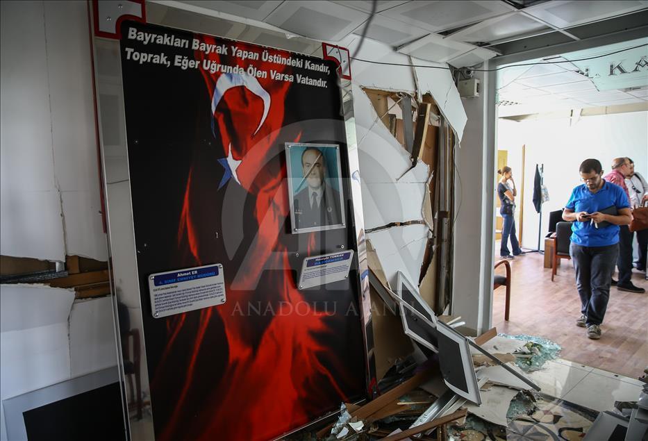 Tahrip edilen Ankara Emniyet Müdürlüğü basına açıldı