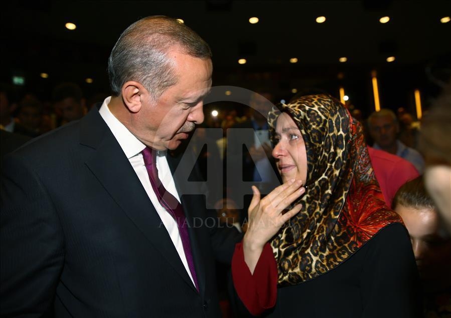 Beştepe Millet Kongre ve Kültür Merkezi'nde Şehitleri Anma Programı