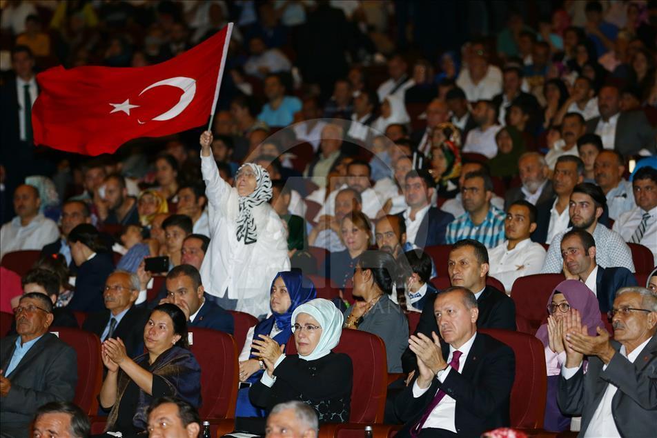 Beştepe Millet Kongre ve Kültür Merkezi'nde Şehitleri Anma Programı