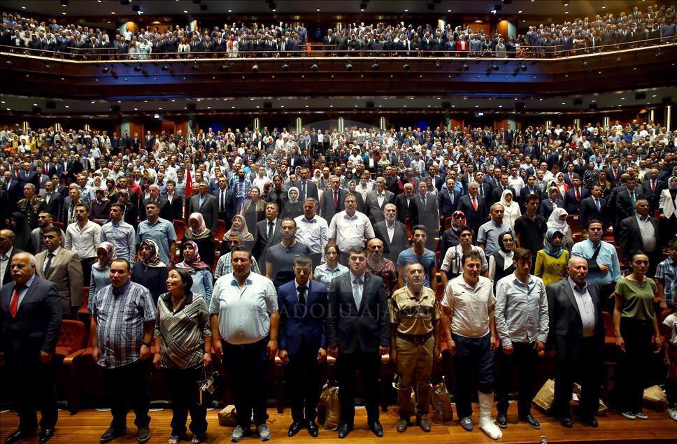 Beştepe Millet Kongre ve Kültür Merkezi'nde Şehitleri Anma Programı
