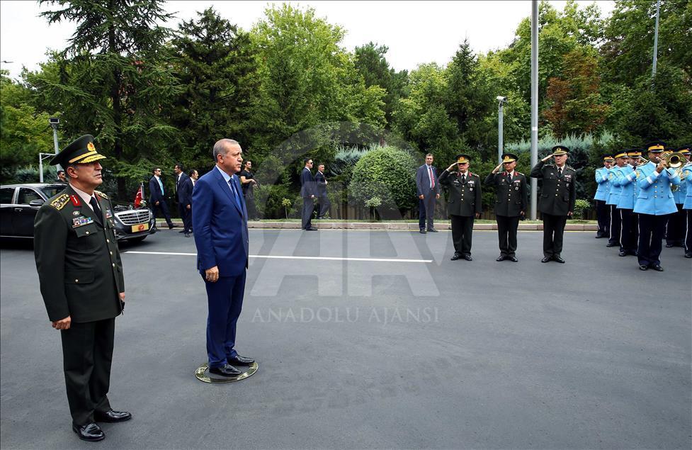 Cumhurbaşkanı Erdoğan, Genelkurmay karargahında
