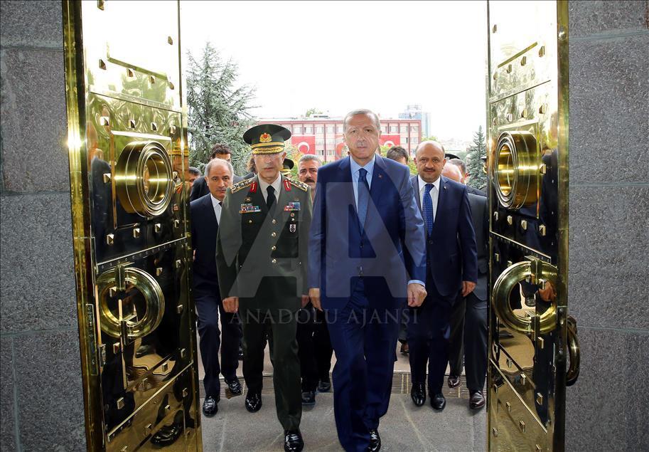 Cumhurbaşkanı Erdoğan, Genelkurmay karargahında