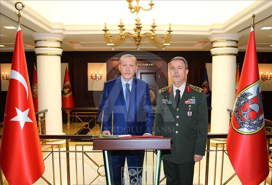 Cumhurbaşkanı Erdoğan, Genelkurmay karargahında