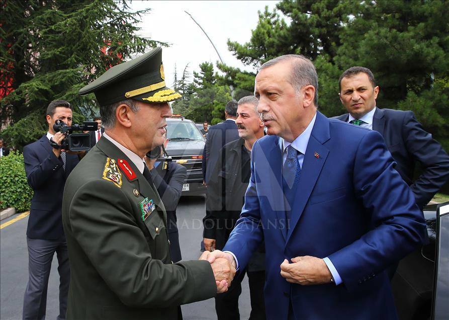 Cumhurbaşkanı Erdoğan, Genelkurmay karargahında