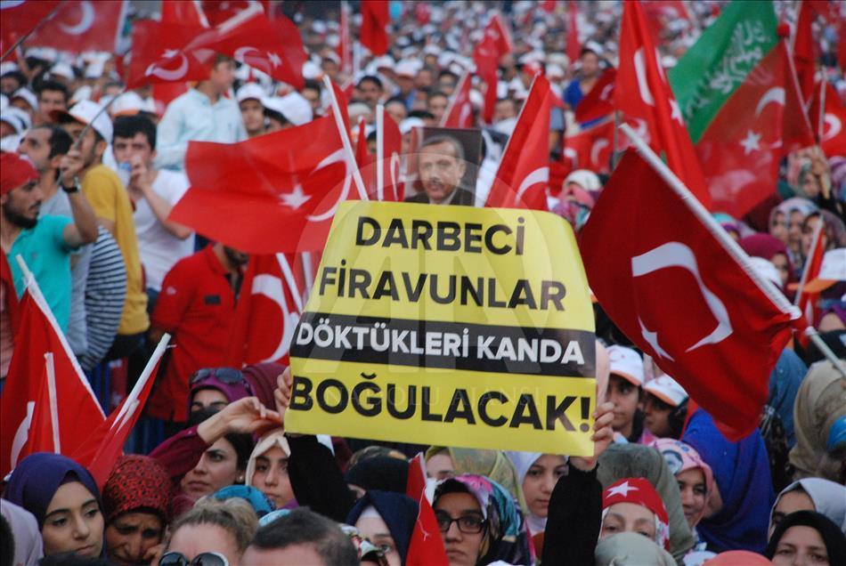 "Demokrasi ve Şehitler Mitingi"