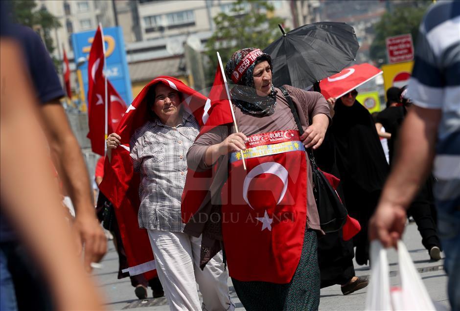 Milyonlar Yenikapı'daki miting alanında toplanmaya başladı
