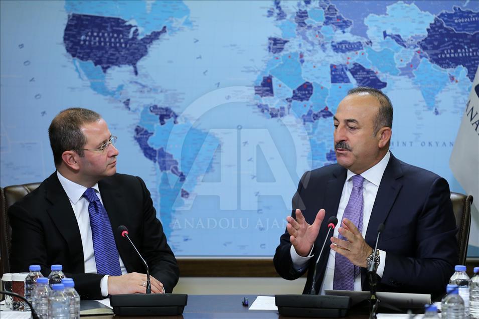 Dışişleri Bakanı Mevlüt Çavuşoğlu AA Editör Masası'nda