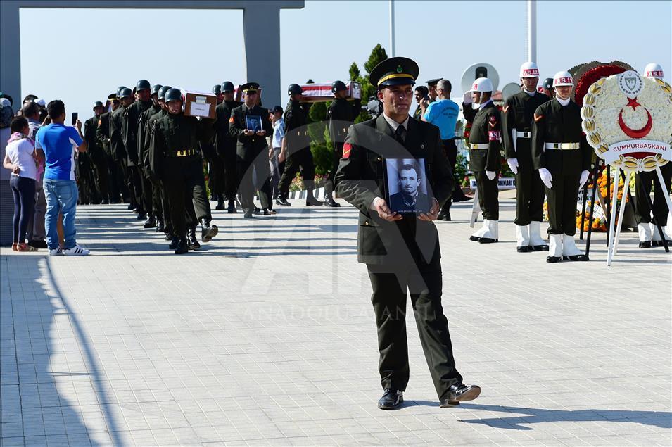 Kıbrıs şehitlerine 42 yıl sonra cenaze töreni