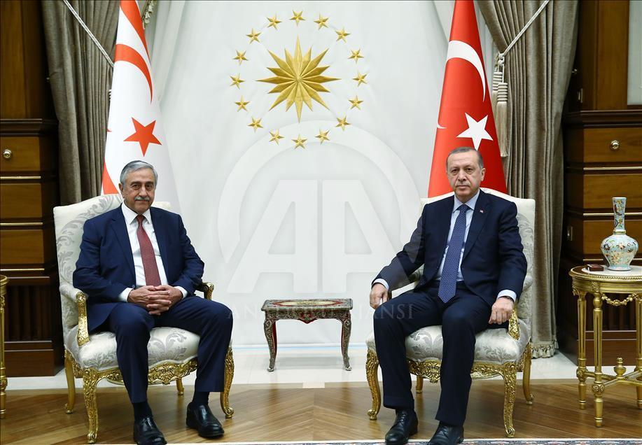 Turkish President Erdogan meets Turkish-Cypriot President Akinci in Ankara