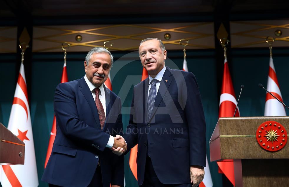 Turkish President Erdogan meets Turkish-Cypriot President Akinci in Ankara