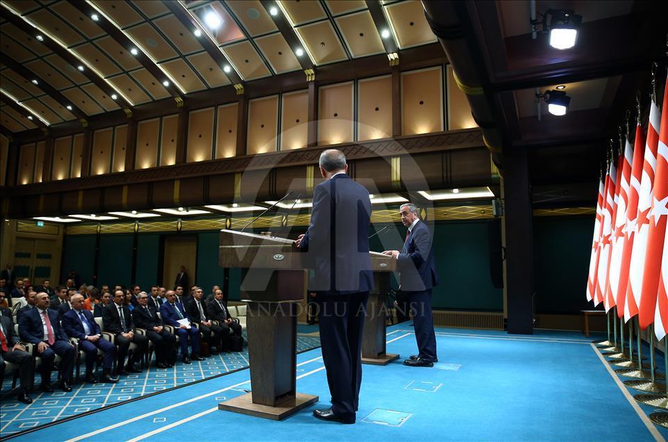 Turkish President Erdogan meets Turkish-Cypriot President Akinci in Ankara
