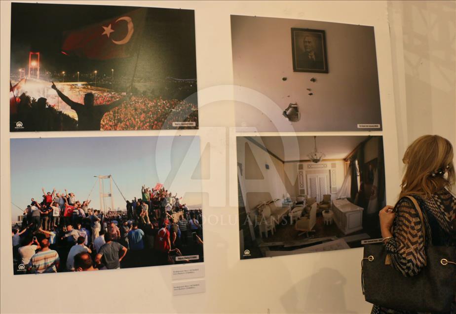 Üsküp'te "Demokrasi Zaferi Fotoğraf Sergisi" açıldı

