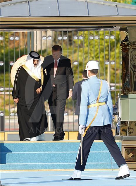King of Bahrain Hamad bin Isa al-Khalifa in Ankara 