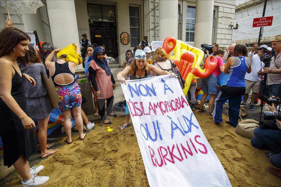 Burkini Ban protest in London