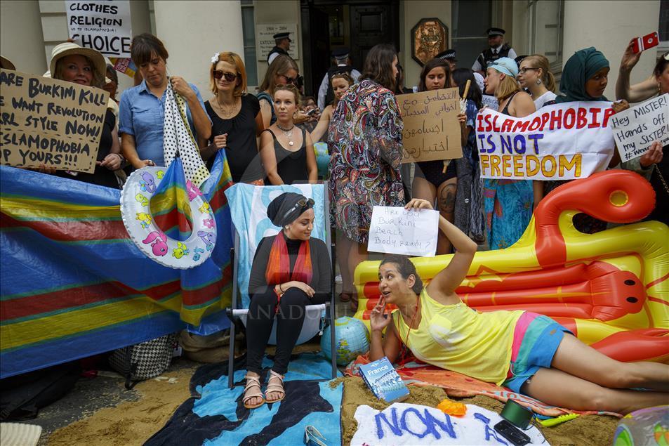 Burkini Ban protest in London