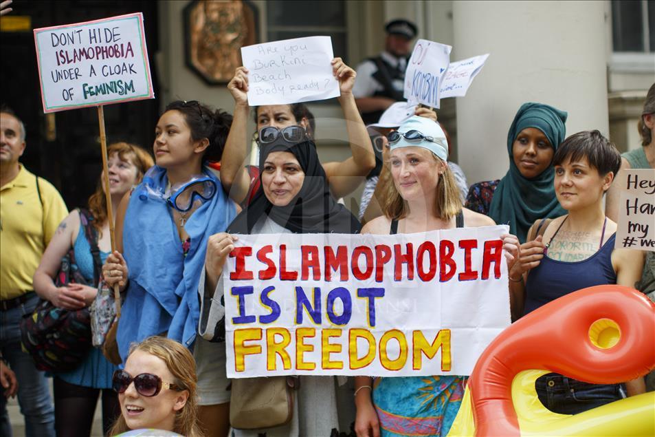 Burkini Ban protest in London