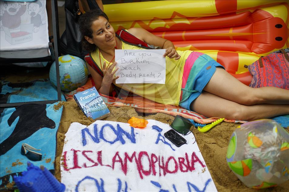 Burkini Ban protest in London