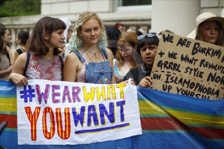 Burkini Ban protest in London