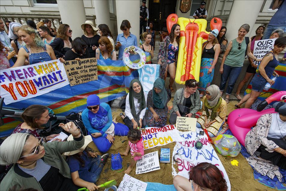 Burkini Ban protest in London