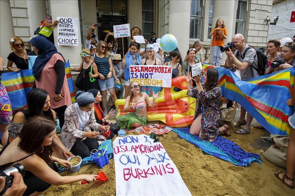 Burkini Ban protest in London