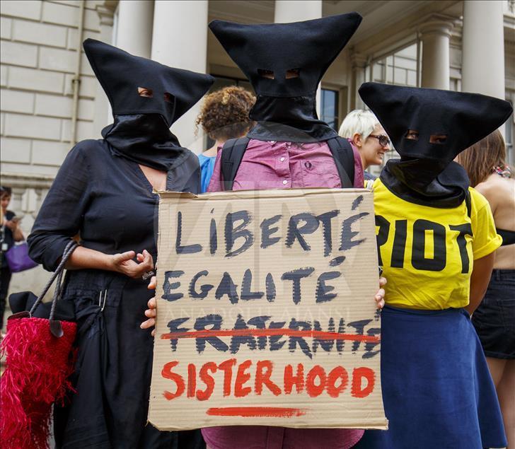 "Wear What You Want" rally against discrimination against Muslim women in London