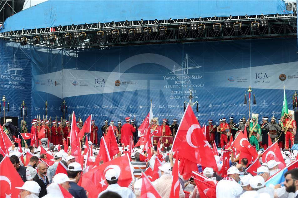 Turkey unveils 3rd Bosphorus bridge