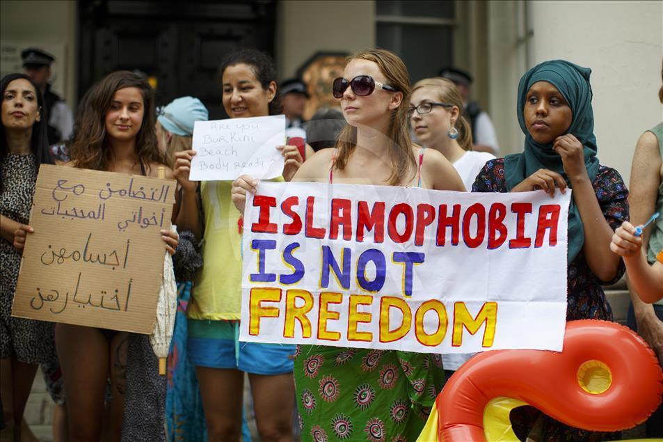 Burkini Ban protest in London
